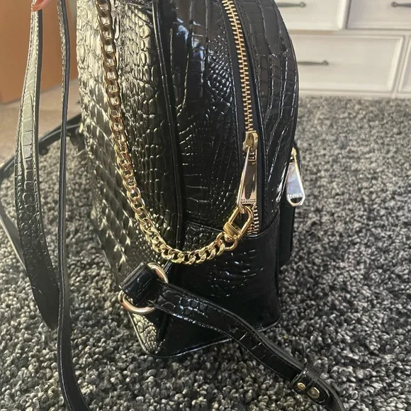 Brahmin Glossy Black Embossed Backpack - Picture 10 of 10